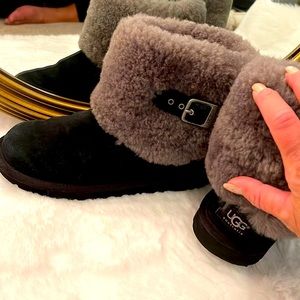 Ugg black suede boots